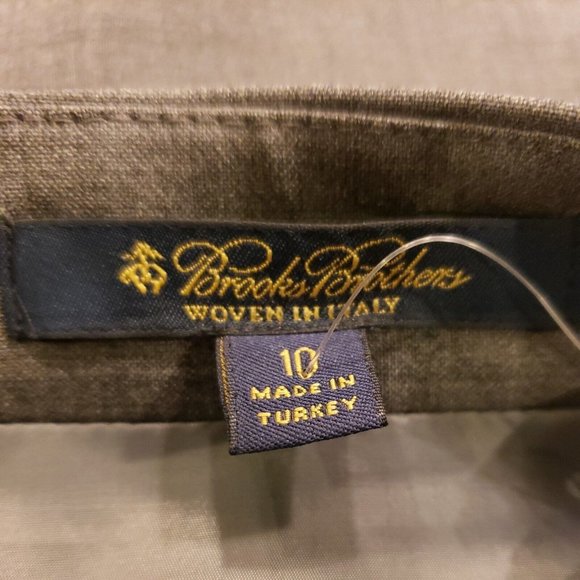 Brooks Brothers Pencil Skirt wrap Gray Size 10 NWT wool blend - Picture 6 of 9